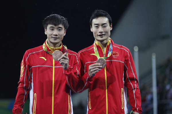  秦凯 /曹缘遗憾摘铜 英国组合获得男子双人三米