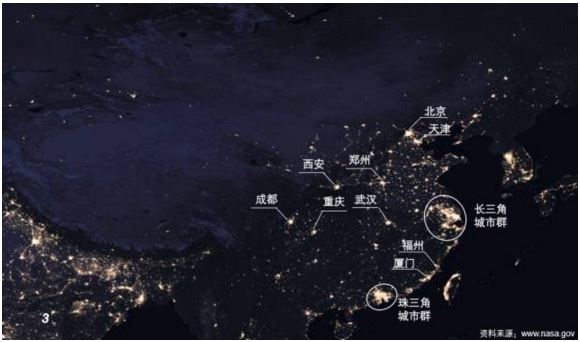 ▲图片截自《2017年中国地级以上城市房地产开发投资吸引力研究报告》(资料来源:www.nasa.gov)