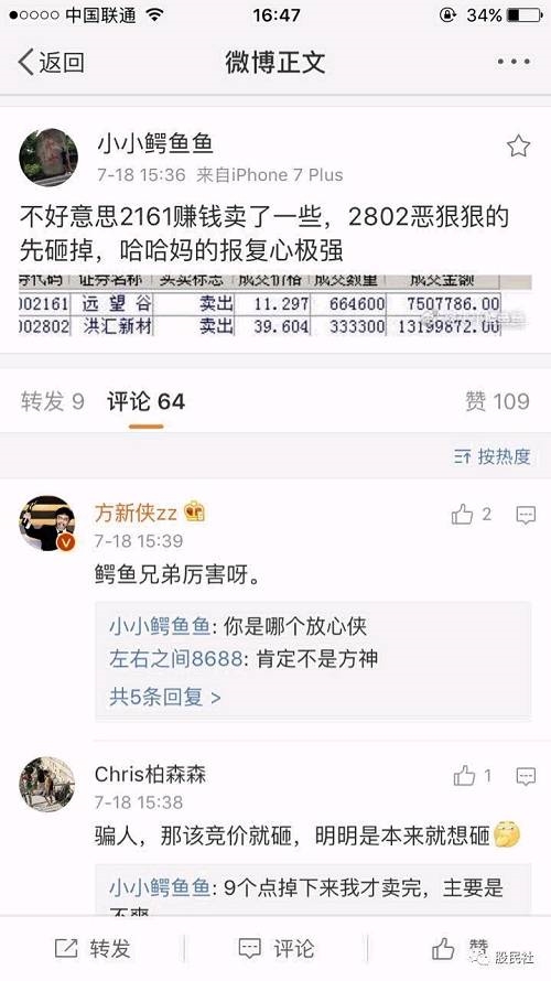 基金 基金要闻 > 正文    然后,龙虎榜出来了,孙哥,小鳄鱼等一众游资