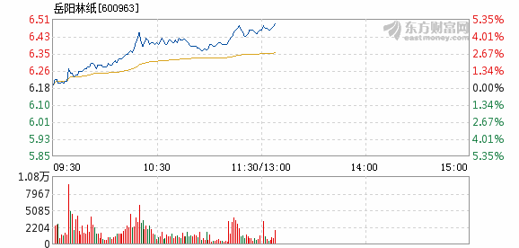 岳阳林纸4月11日盘中涨幅达5%_岳阳林纸(600963)股吧