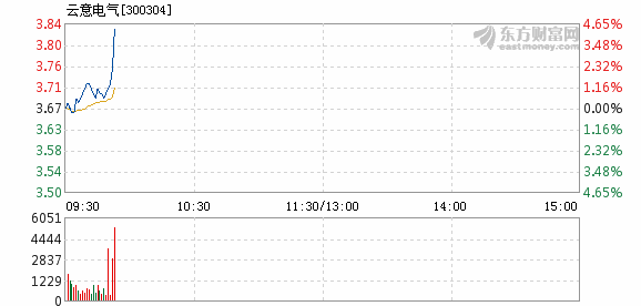 云意电气1月10日快速上涨