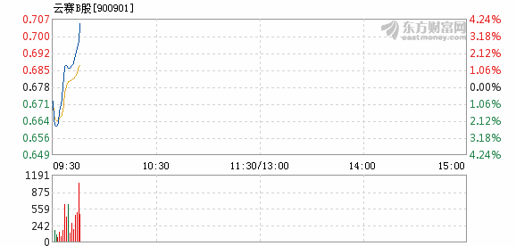 云赛b股3月25日快速上涨