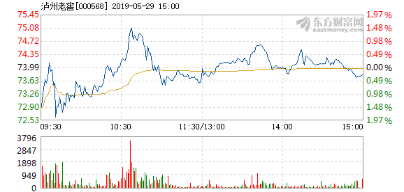 泸州老窖5月29日快速回调