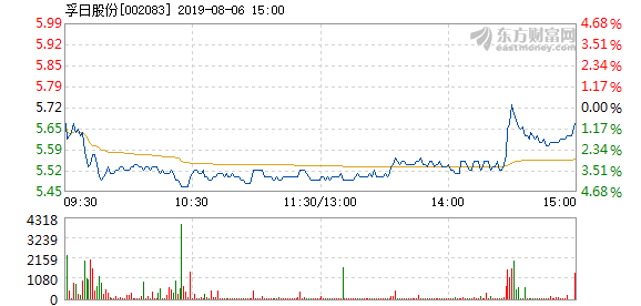 孚日股份8月6日快速反弹