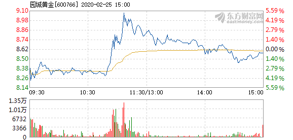 园城黄金2月25日快速上涨_*st园城(600766)股吧_东方