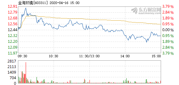 金海环境4月16日快速上涨