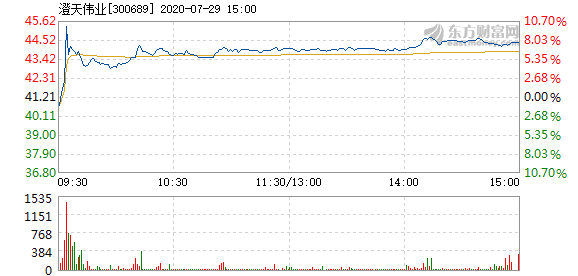 澄天伟业7月29日盘中涨停