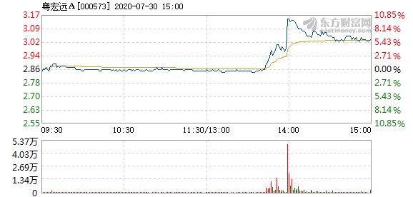 粤宏远a7月30日打开涨停_粤宏远a(000573)股吧_东方网