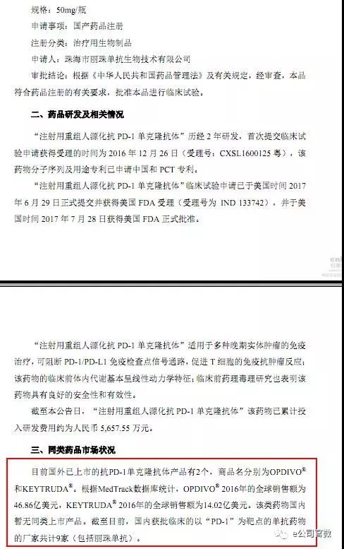 中国制造抗癌药申请上市 参与其中的上市公司