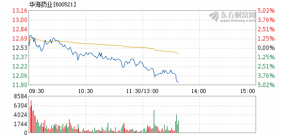 華海藥業10月16日盤中跌幅達5%_華海藥業(600521)股吧_東方財富網股吧