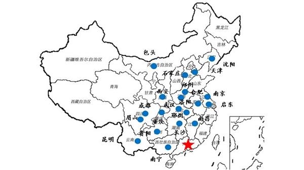 以平铺式立足主要省会城市