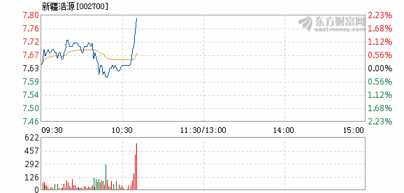 新疆浩源6月12日快速上涨