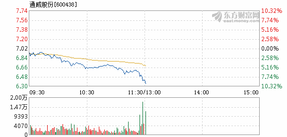 通威股份6月19日加速下跌