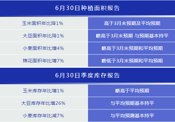USDA6月报告中性偏空 市场焦点再次转向天气因素