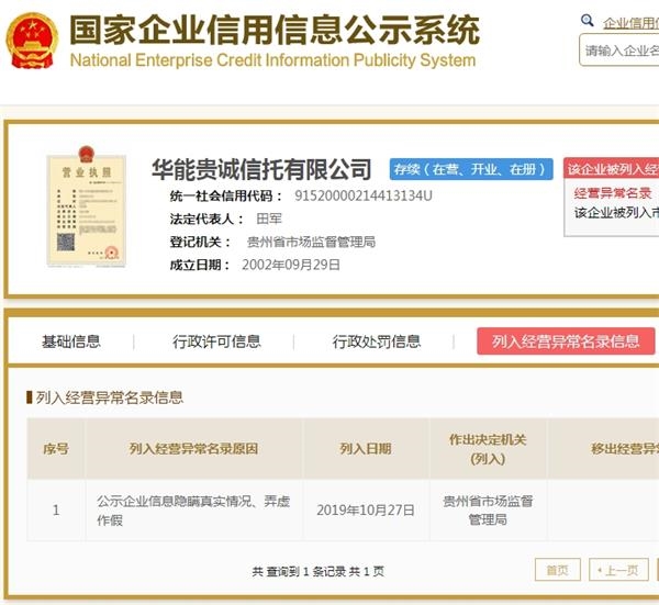 信托公司雷火竞技之——华能信托
