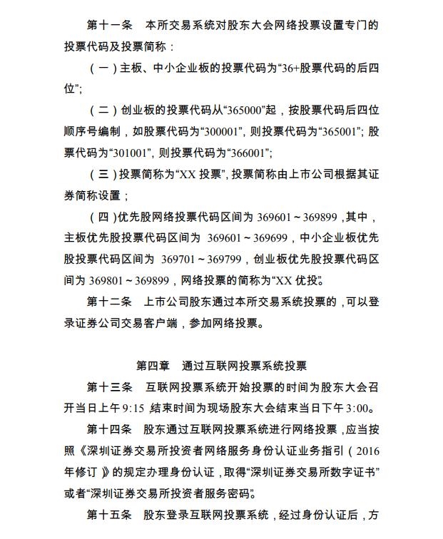 深交所宣布《上市公司股东大会收集投票实施细则》 1 第1张 深交所宣布《上市公司股东大会收集投票实施细则》 1 第1张