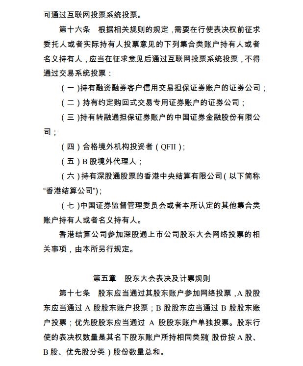 深交所宣布《上市公司股东大会收集投票实施细则》 1 第2张 深交所宣布《上市公司股东大会收集投票实施细则》 1 第2张