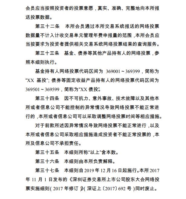 深交所宣布《上市公司股东大会收集投票实施细则》 1 第7张 深交所宣布《上市公司股东大会收集投票实施细则》 1 第7张