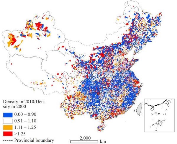 2000年中国城市人口_中国城市群人口老龄化时空格局