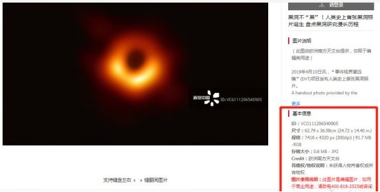 因黑洞照片版权 视觉中国激民愤!共青团诘问:国