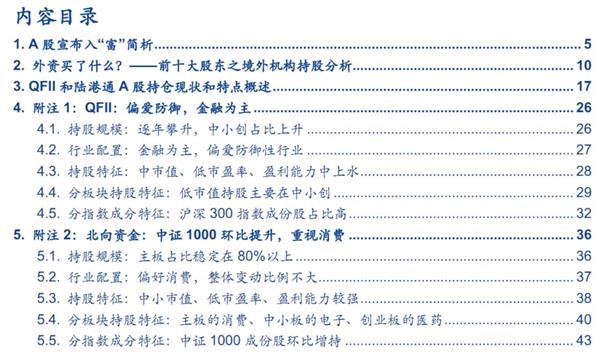 【安信策略经典点评】外国投资者买了什么?——写在a股宣布“发财”的时候