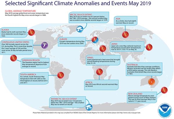 全球五月气候异常事件 