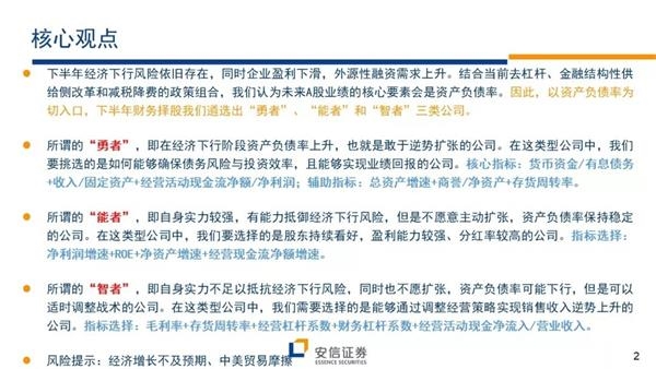 陈果安信战略:下半年金融股选择的三种逻辑和方法