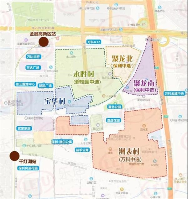 金高区5条村改分布图 金高区5条村改分布图