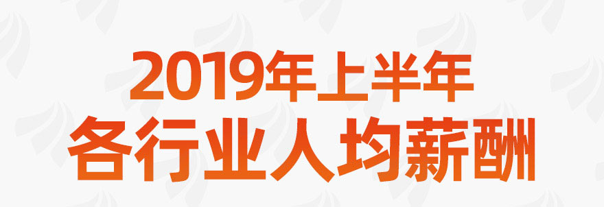 [图片专题729]图说：2019上半年人均薪酬一览 看看你在的行业排第几