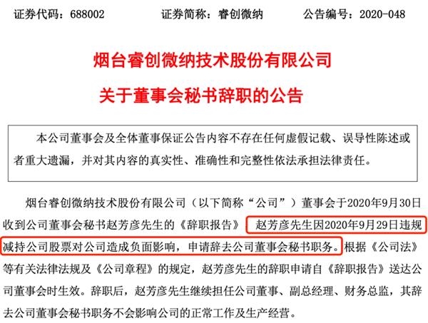 流年不利 家属误减持这家科创板公司两高管同时请辞交易所监管工作函也来了 东方财富网