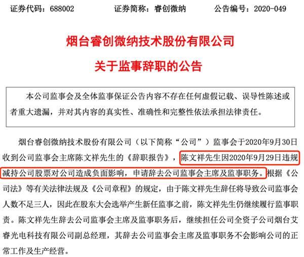 流年不利 家属误减持这家科创板公司两高管同时请辞交易所监管工作函也来了 东方财富网