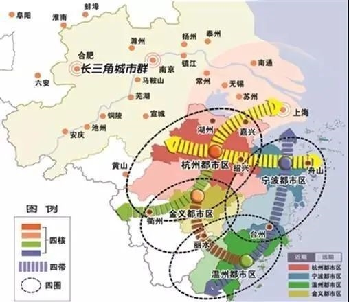 浙江四大都市区图片来源:浙江省发改委网站