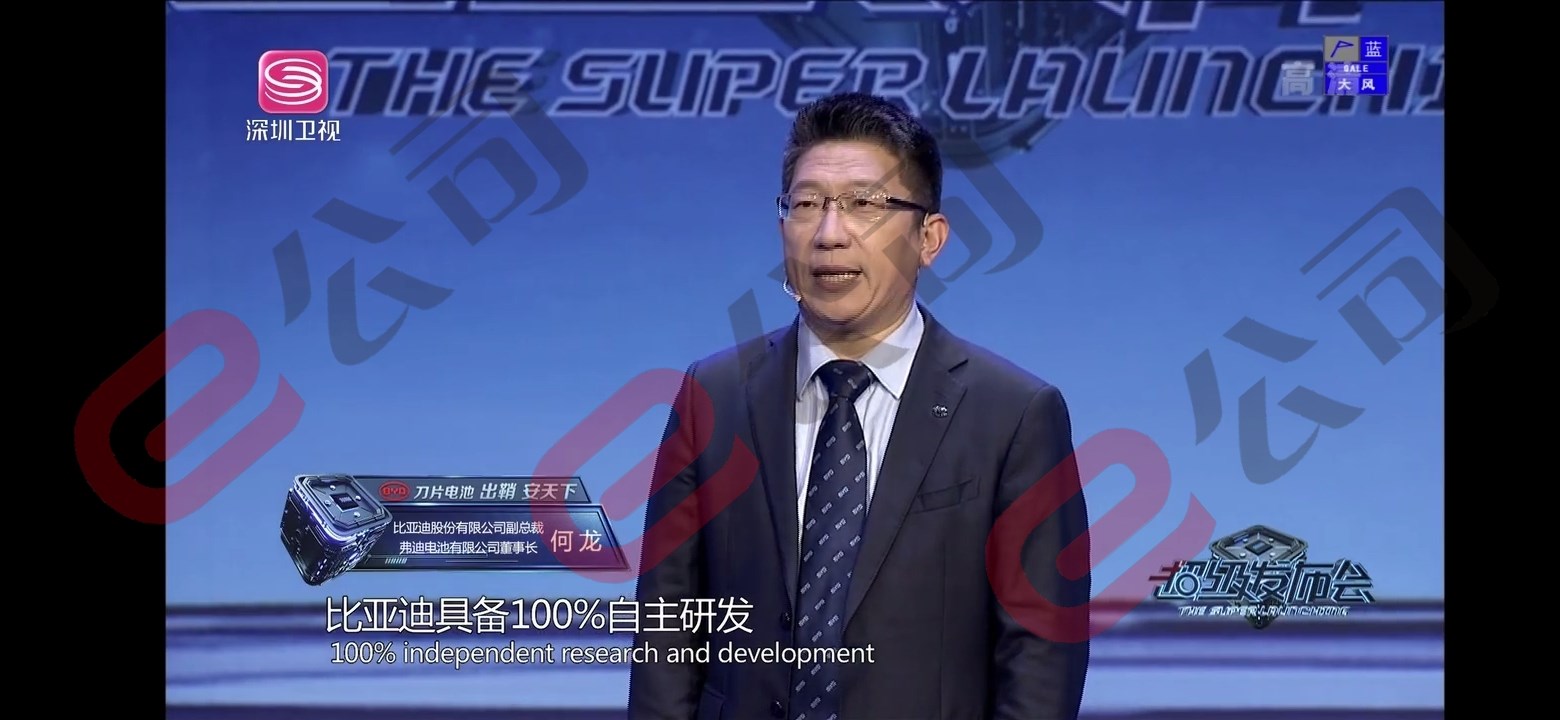 比亚迪副总裁何龙做介绍.