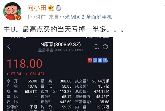 创业板新股首日太疯狂!最高飚涨29倍 有人巨亏60%!网友:又见证历史